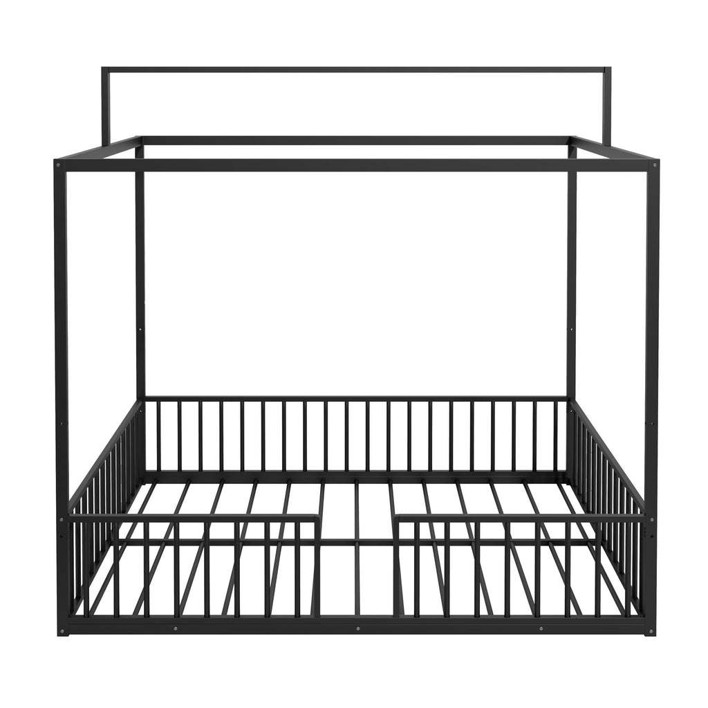 3 In 1 Convertible Montessori Floor Bed With Fenced Support