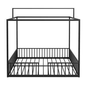 3 In 1 Convertible Montessori Floor Bed With Fenced Support
