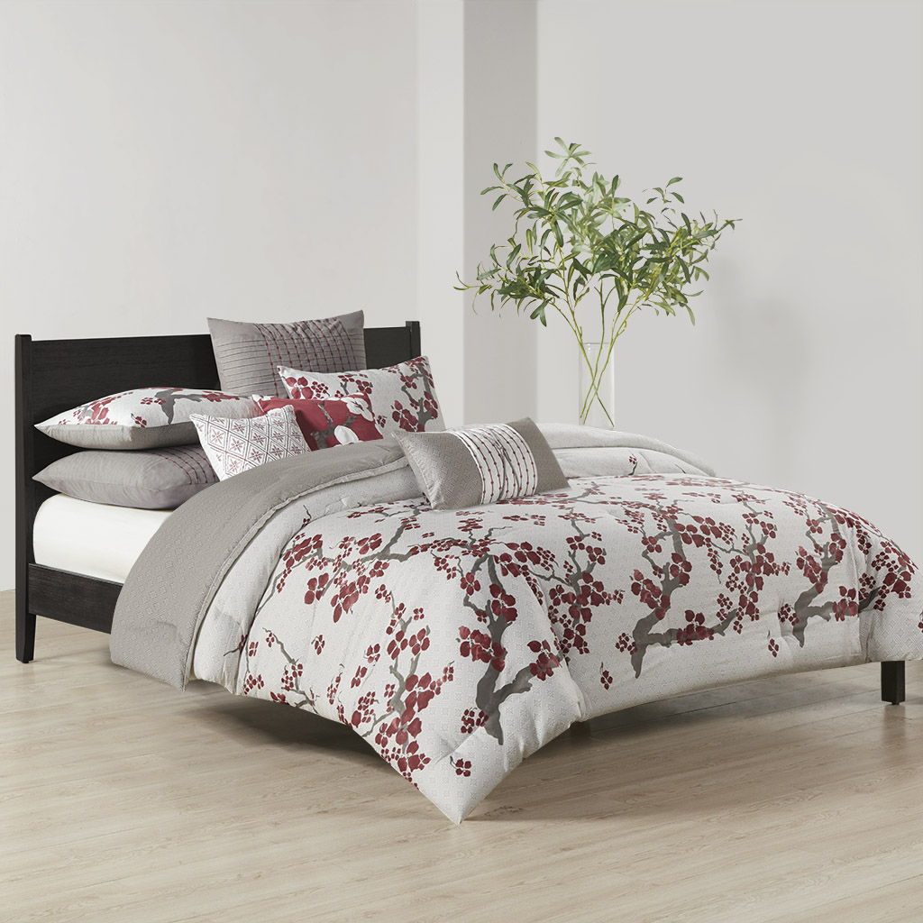 Cherry Blossom - King Comforter Mini Set - Multi
