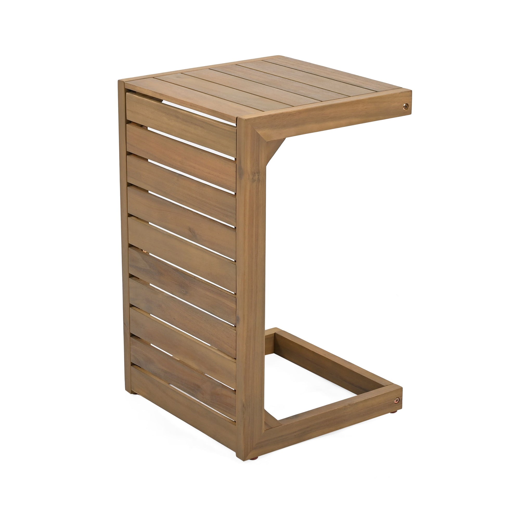 Aluminum Outdoor C - Shaped Side Table For Patio