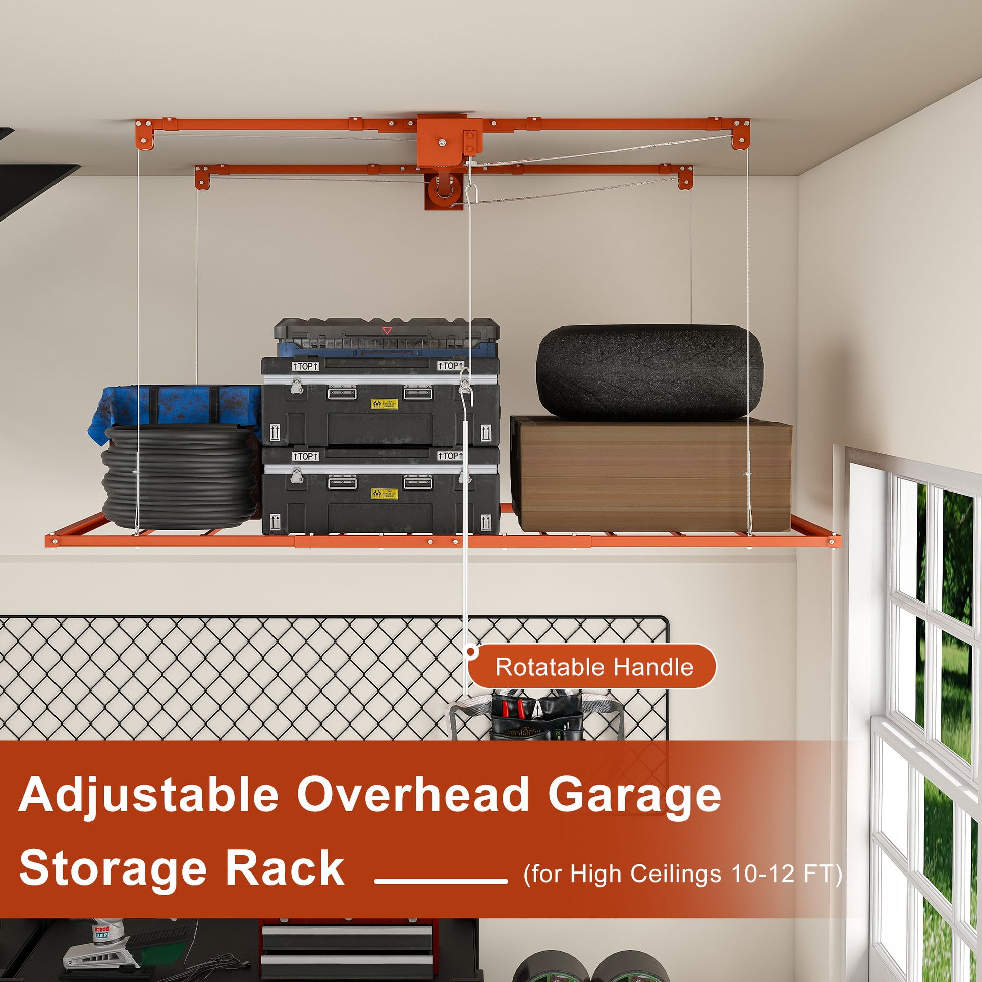 Overhead Garage Storage Rack For Ceilings