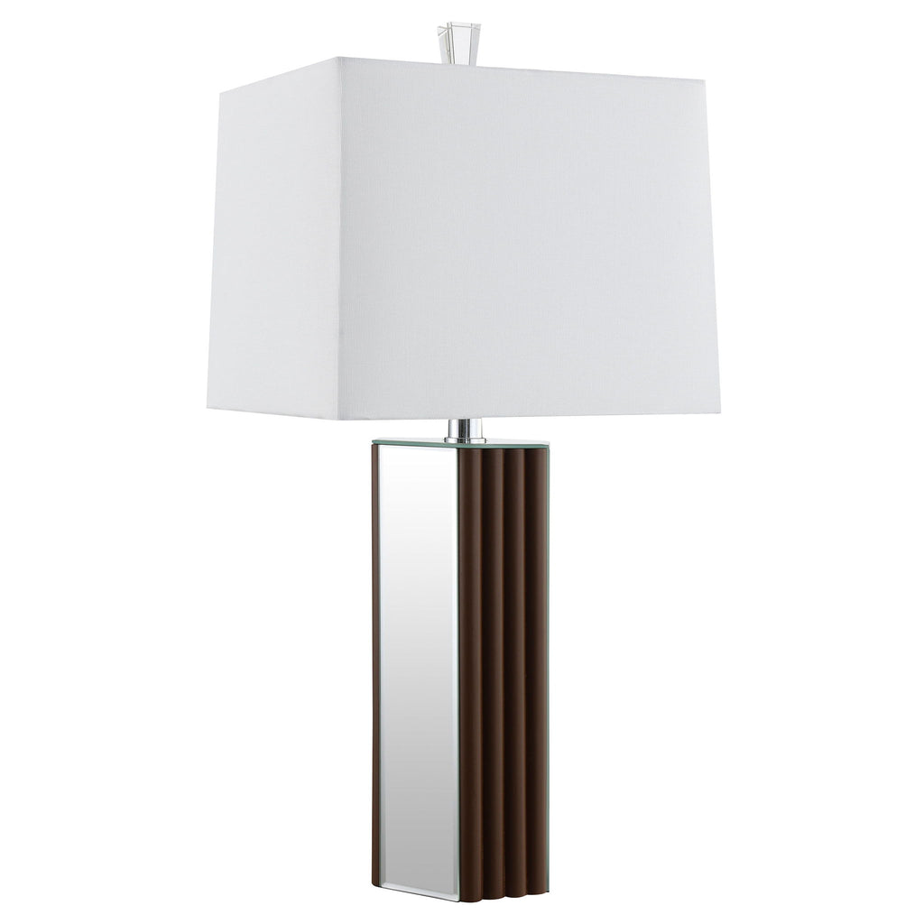 Echolls - Lamp With Scalloped Accents And Mirror Detail