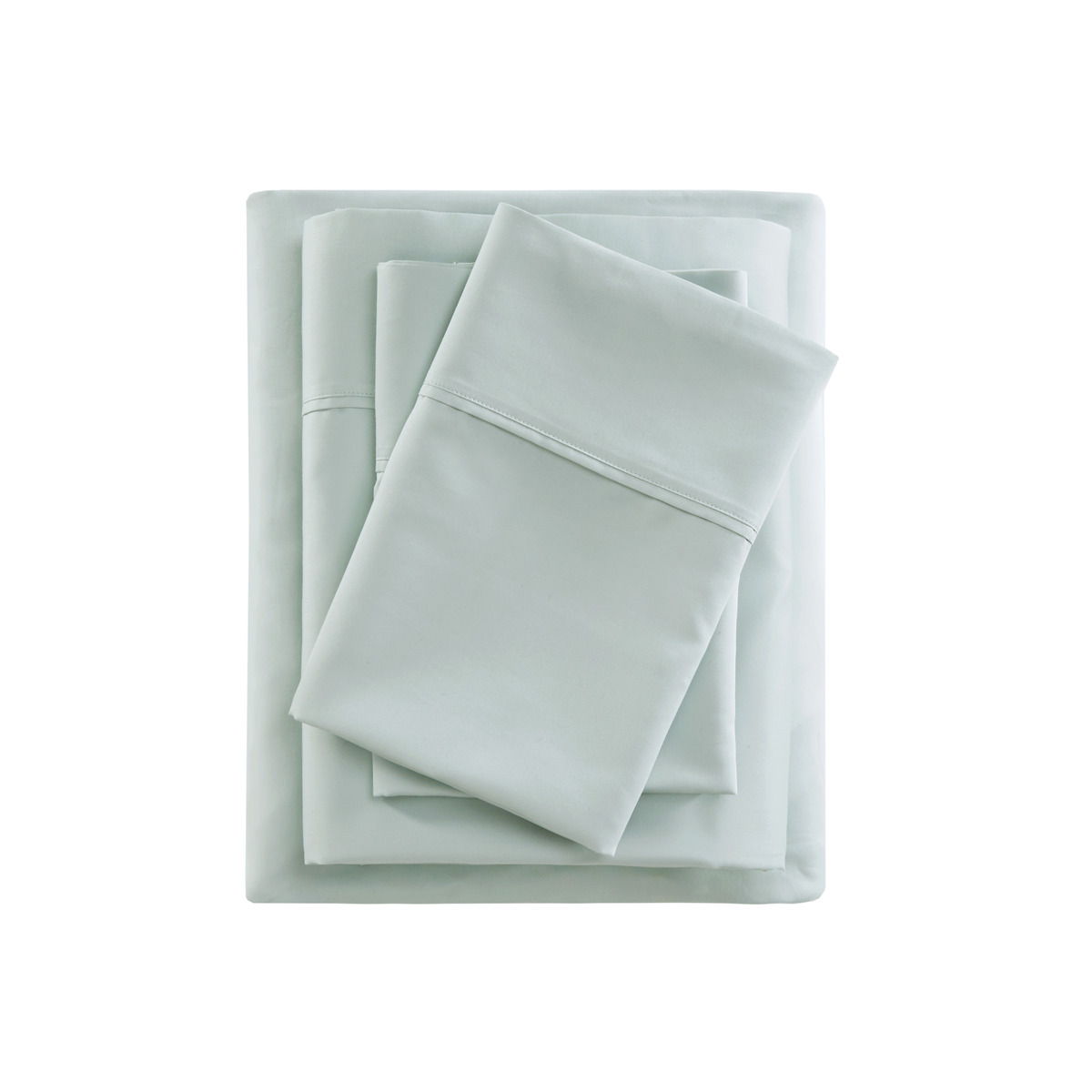 600 Thread Count - Cooling Cotton Blend 4 Piece Sheet Set - Light Blue
