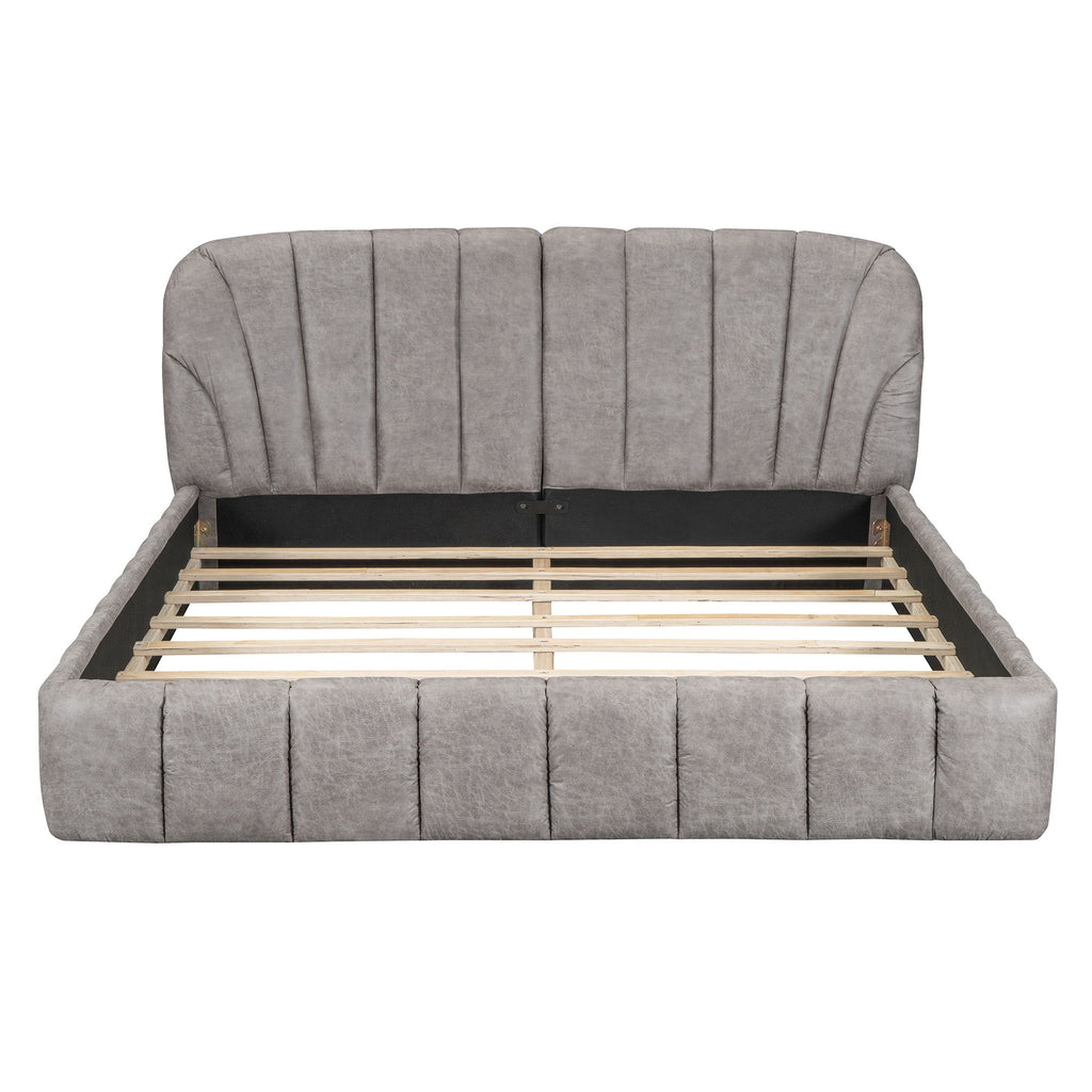 Elegant Design Upholstered Platform Bed