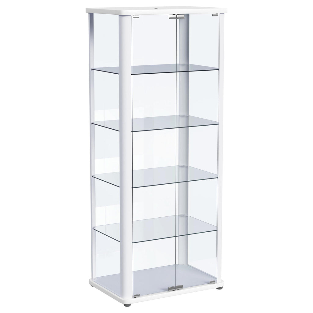 Nevra - 4 Shelf Display LED Curio Cabinet
