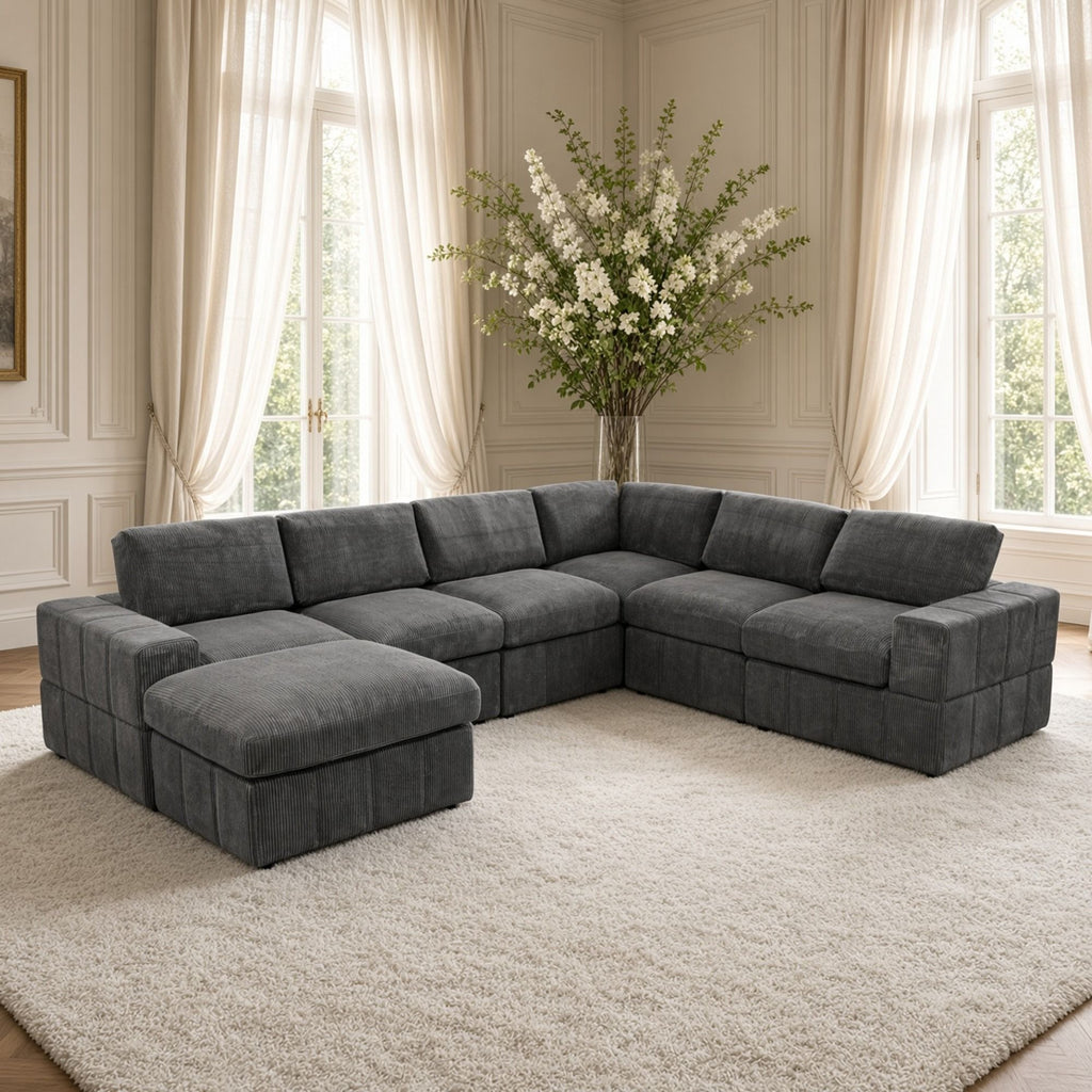 Modular Sectional Sofa, Reversible Set