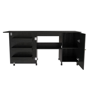 Foldable Sewing Table With Locking Casters