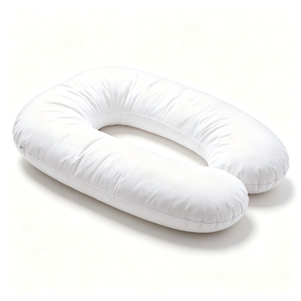 U - Shape Pregnancy Body Pillow For Side Sleeper Support - White