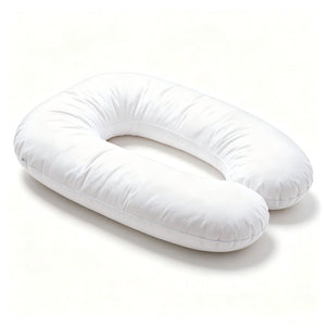 U - Shape Pregnancy Body Pillow For Side Sleeper Support - White