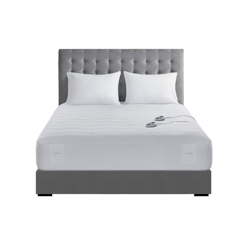 Plush - California King Heated Mattress Pad - White