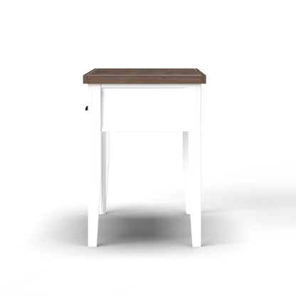 Hampton - 53" Writing Desk - Jasmine Whitewash And Barnwood