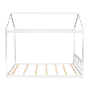 Wooden House Bed With Headboard