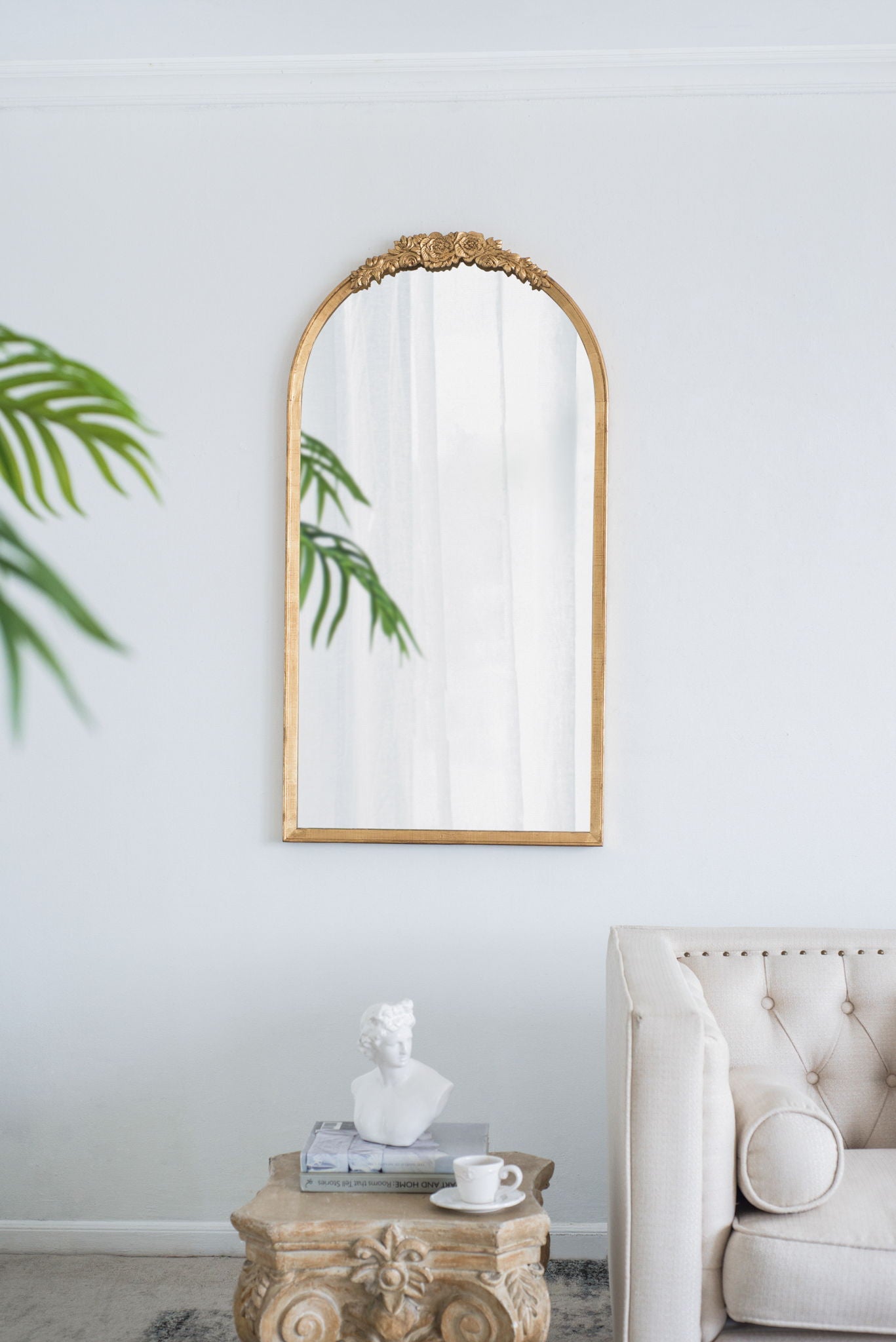 Wood Floor Mirror, Full Body Mirror Dressing Make Up Mirror For Bathroom