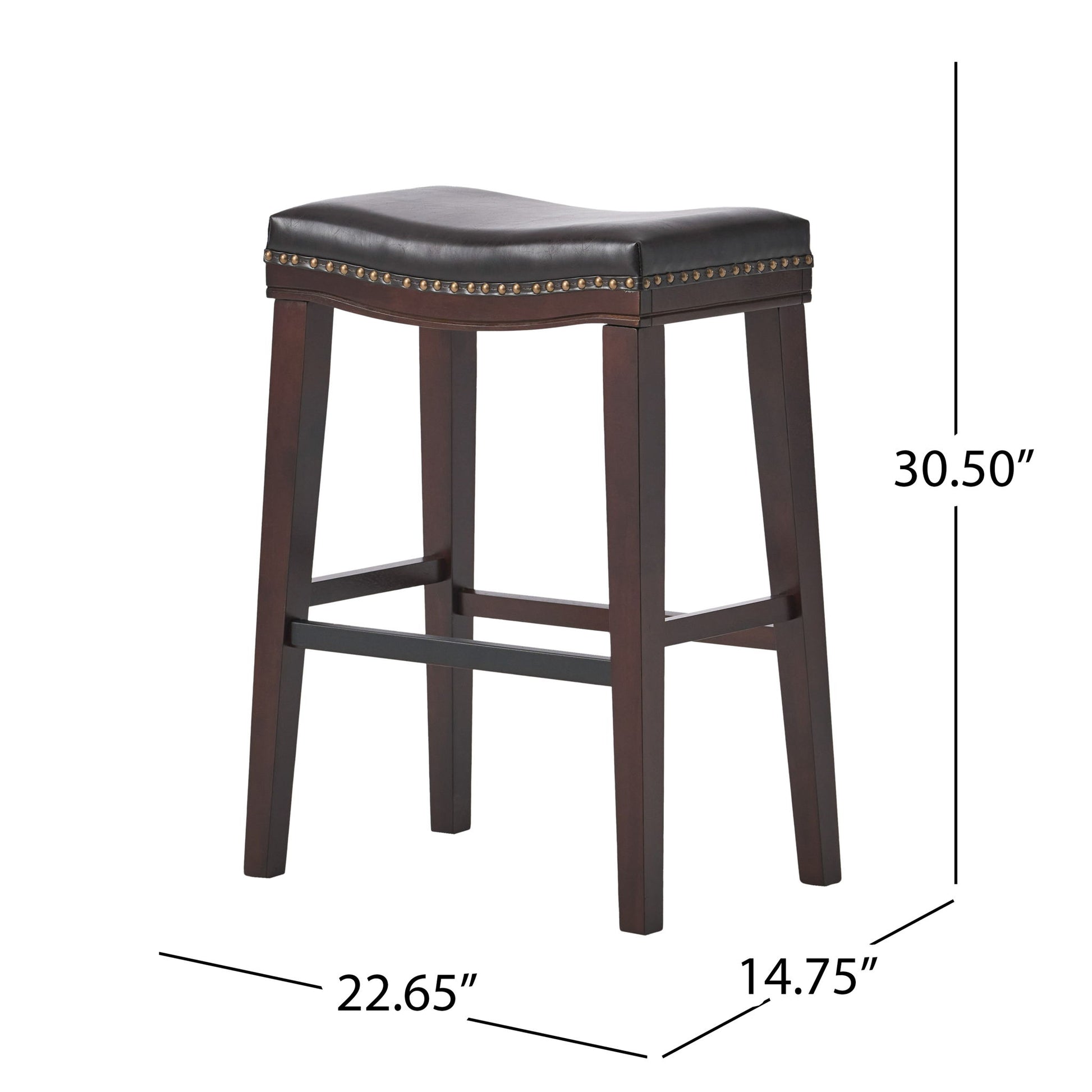 Elegant Saddle Stool With Curved Seat Comfort - Brown