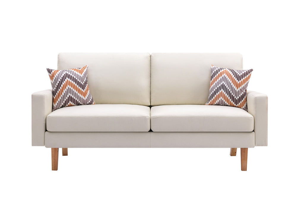 Bahamas - Minimalistic Sofa With 2 Throw Pillows
