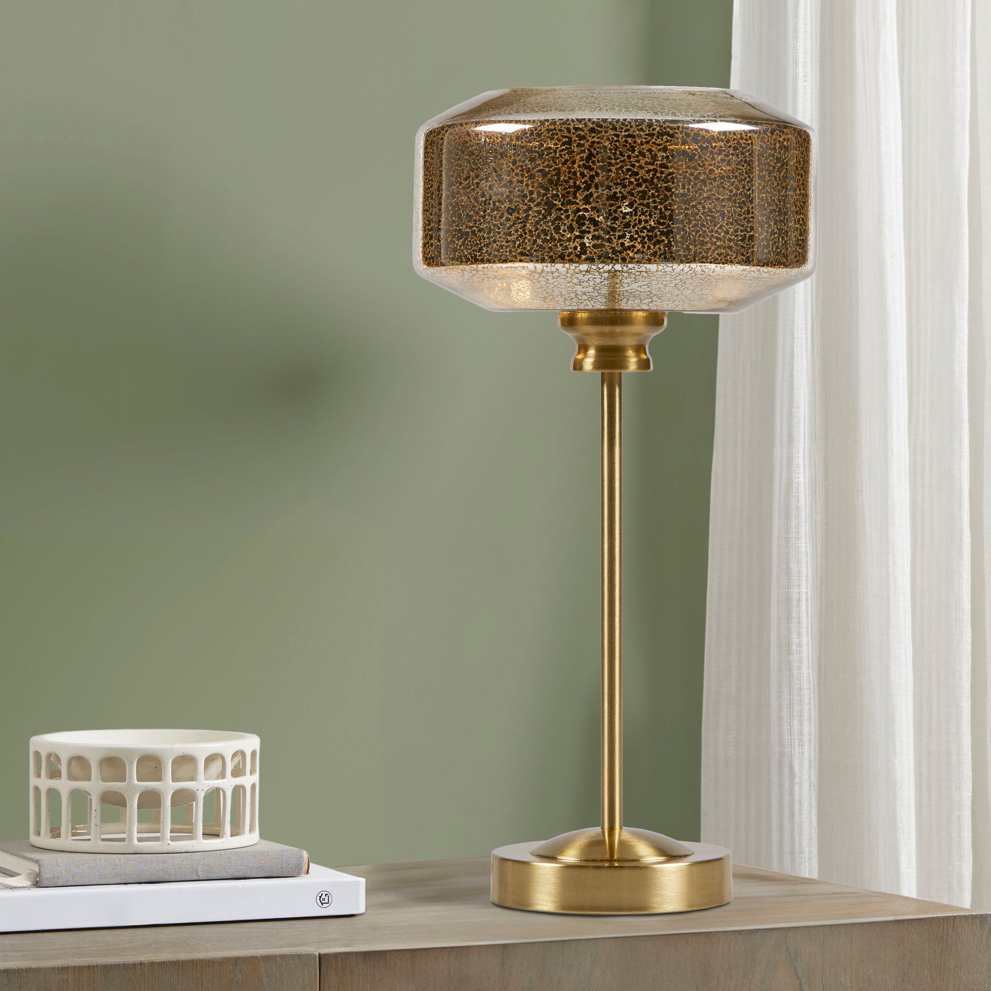 Lumivive - Mercury Glass Table Lamp - Gold