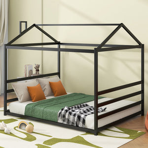 Metal House Shape Platform Bed