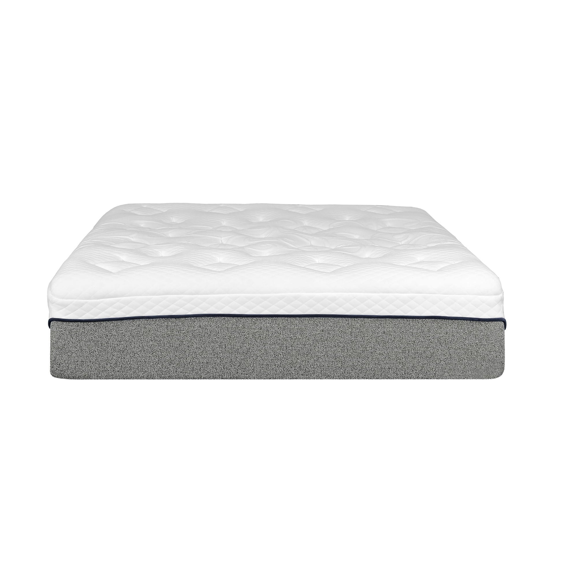 Ultra Plush 13" Gel Memory Foam Mattress For King Size Bed With Double Layered Jacquard Cover - Gray / White