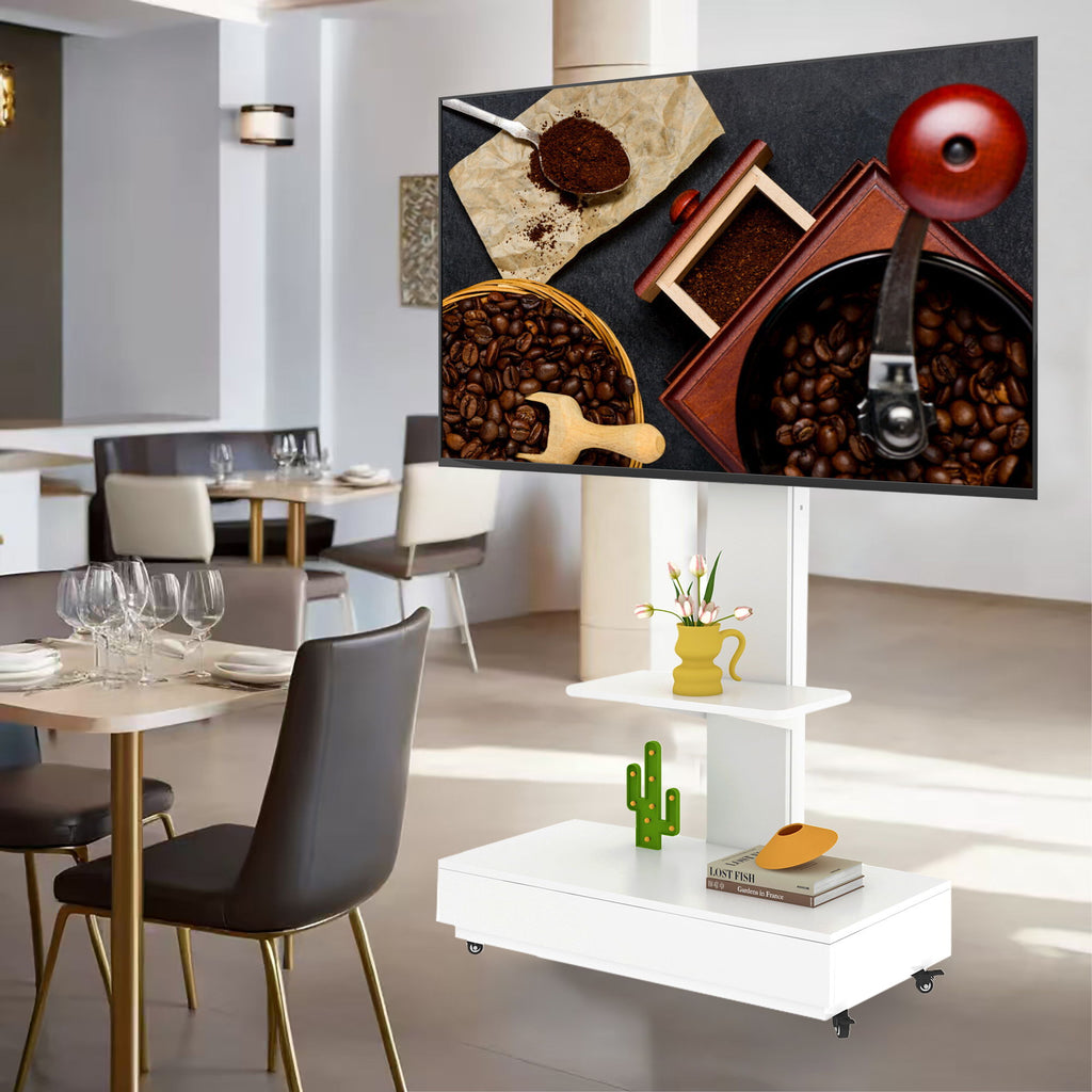 Adjustable Height Mobile TV Cart