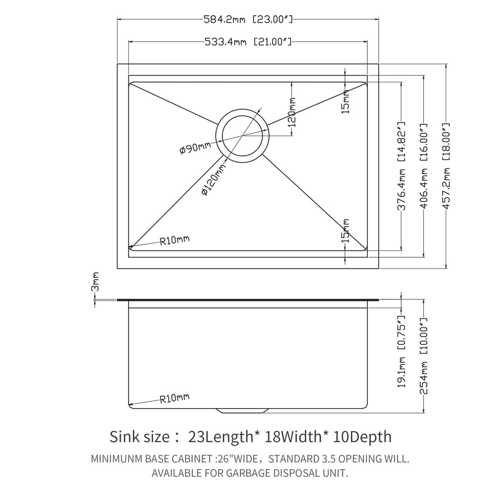 Gunmetal Black Workstation Kitchen Sink 23X18X10" Single Bowl Undermount Stainless Steel 16 Gauge With Cutting Board And Accessories
