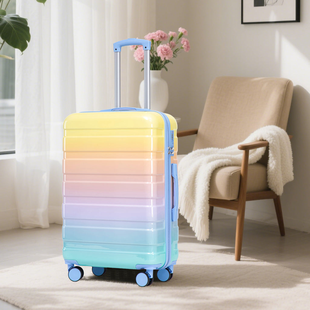 Luggage Set 20" /24" /28" With Combination Lock And Silent Wheels