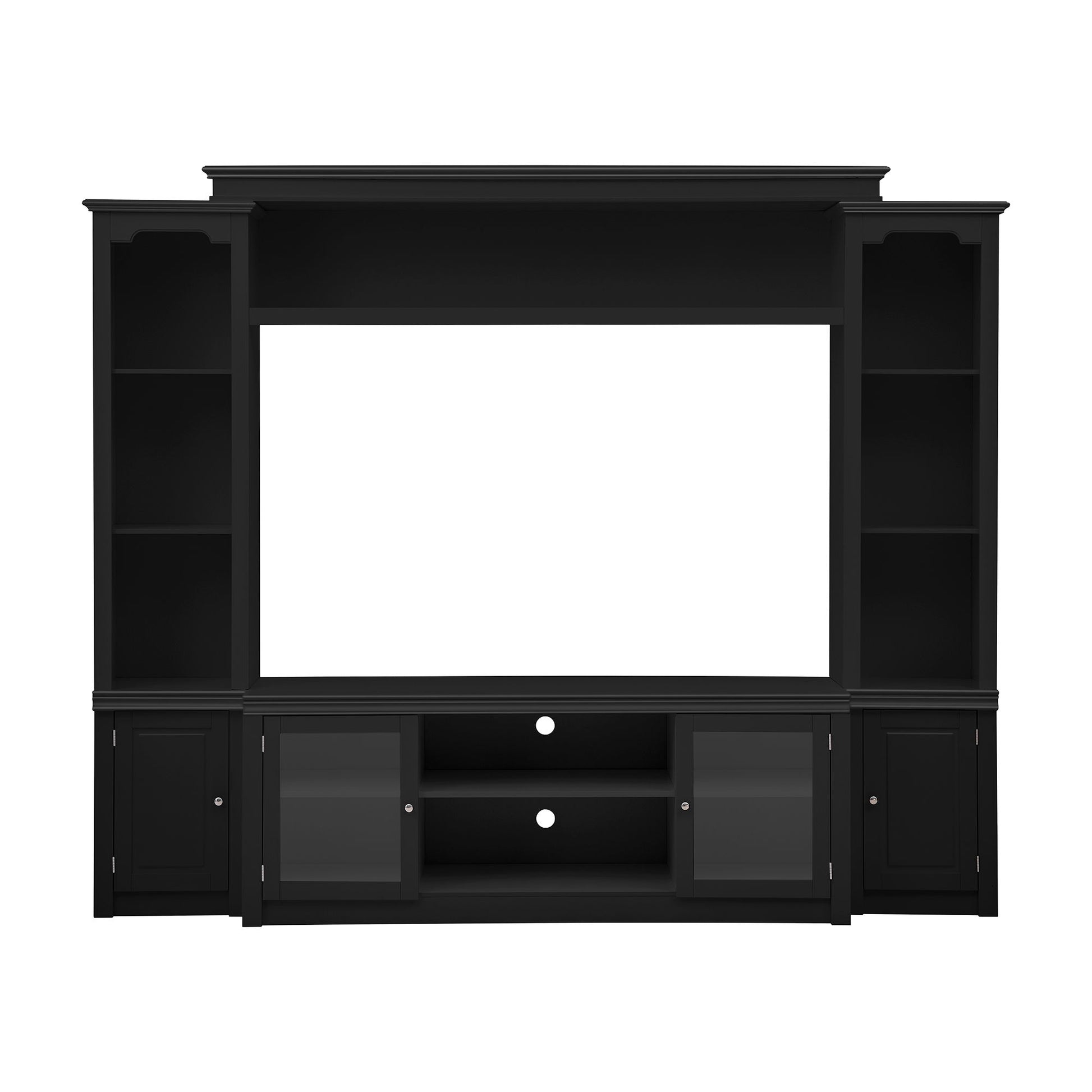 All-In-One TV Stand With Bookcase For TVs Up To 65"