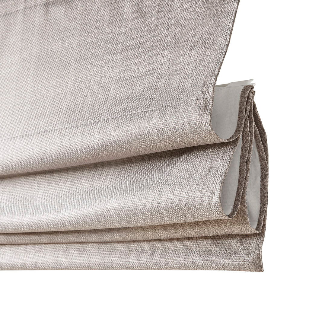 Galen - 23" Basketweave Room Darkening Cordless Roman Shade - Taupe