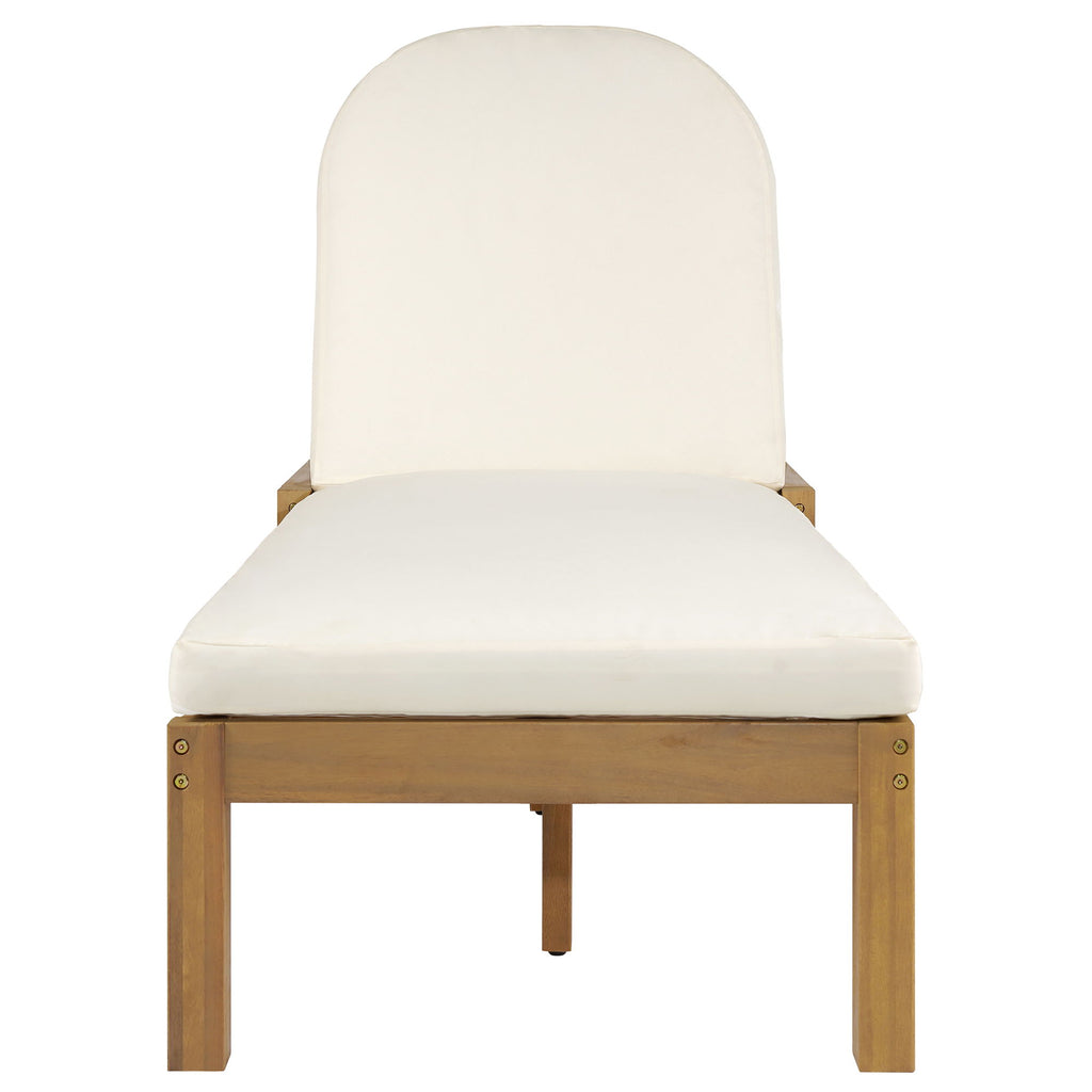 Outdoor Chaise Lounge With 5 Position Adjustable Backrest (Set of 2)
