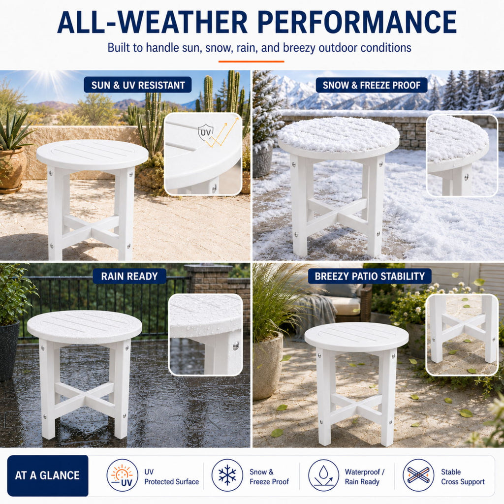 Round Outdoor Side Table