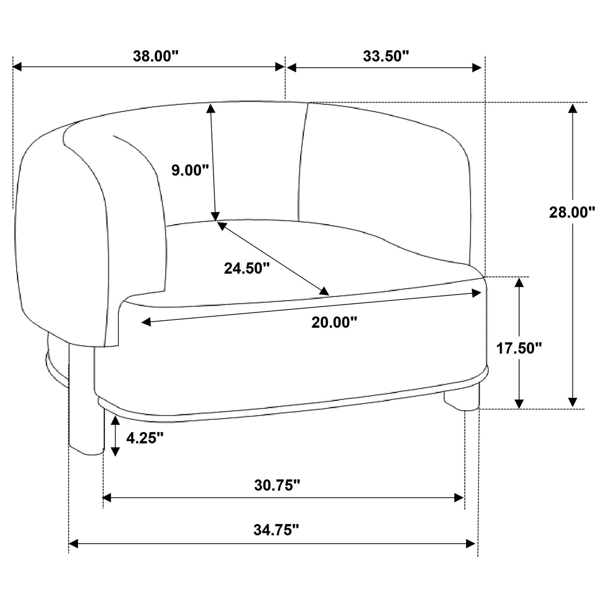 Kensing - Barrel Back Accent Chair