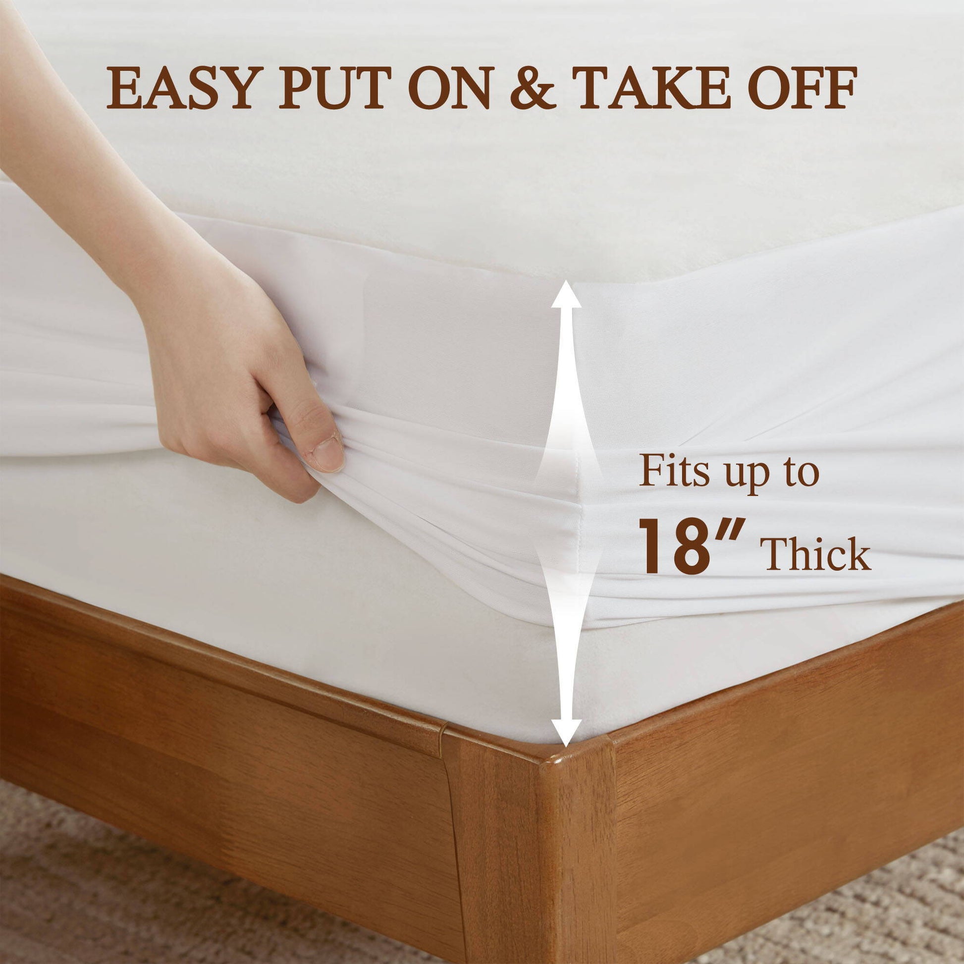Nonwoven - Full Heated Mattress Pad - White