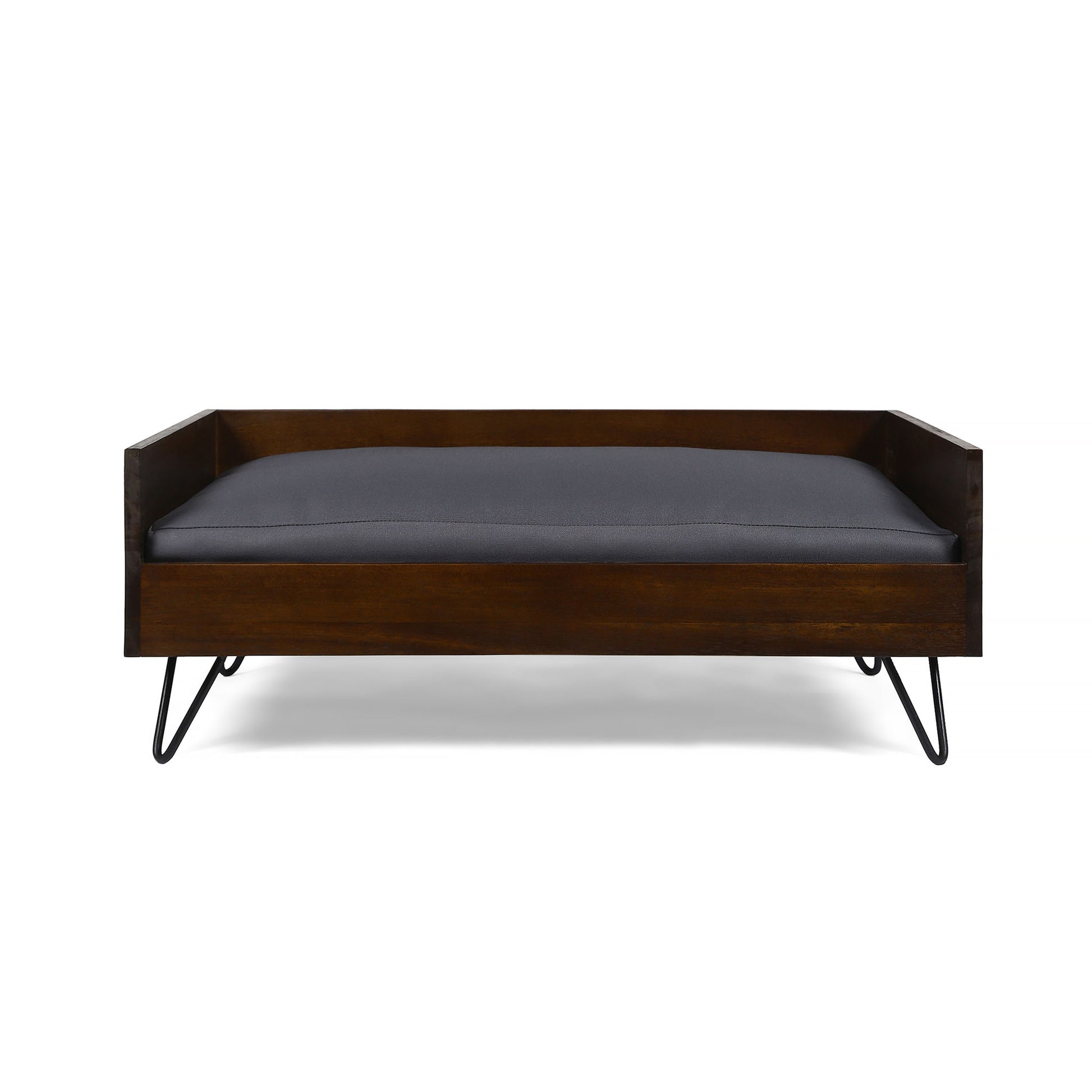 Dog Bed With Sleek Hairpin Legs - Reclaimed Oak / Iron
