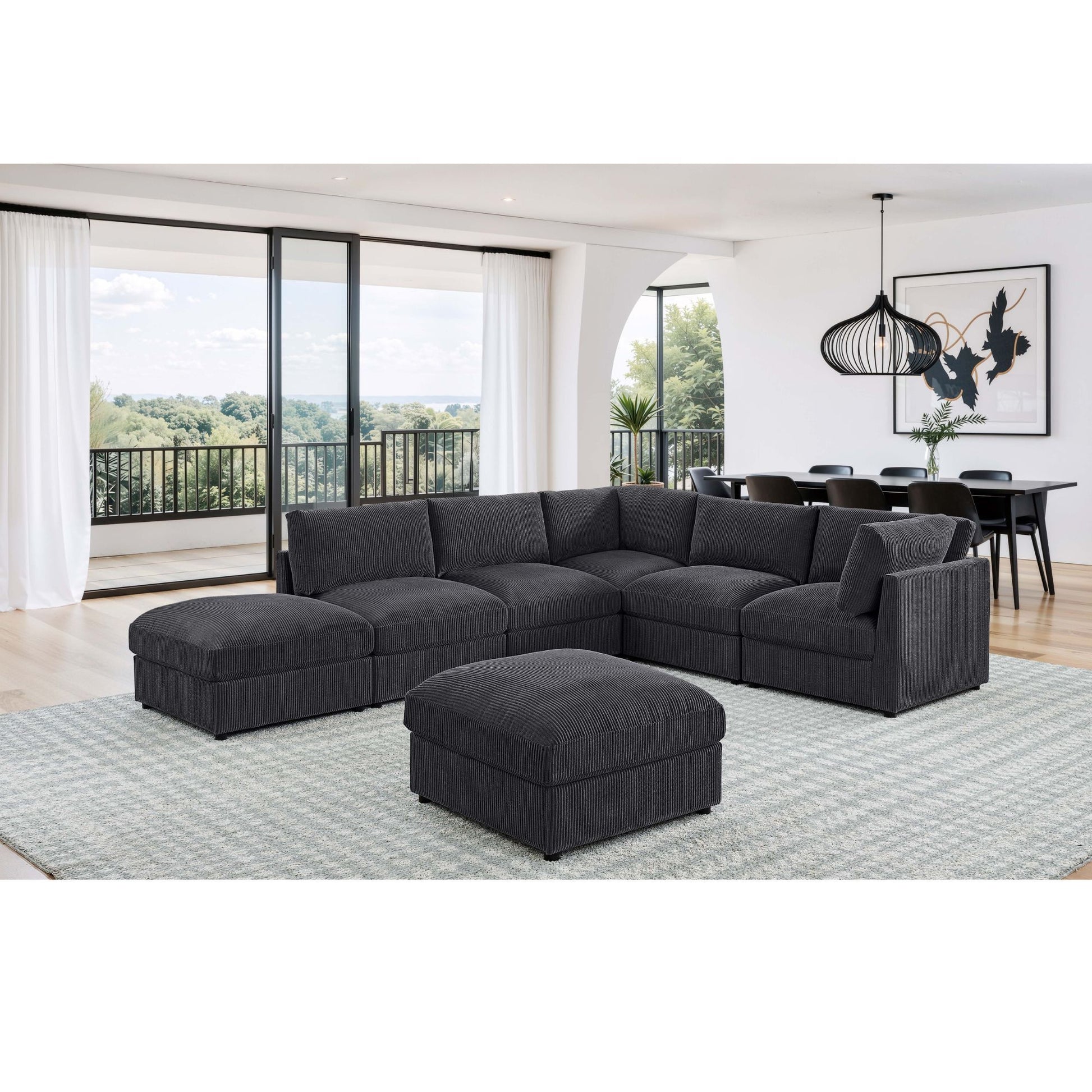 Modern Reversible Modular Sectional