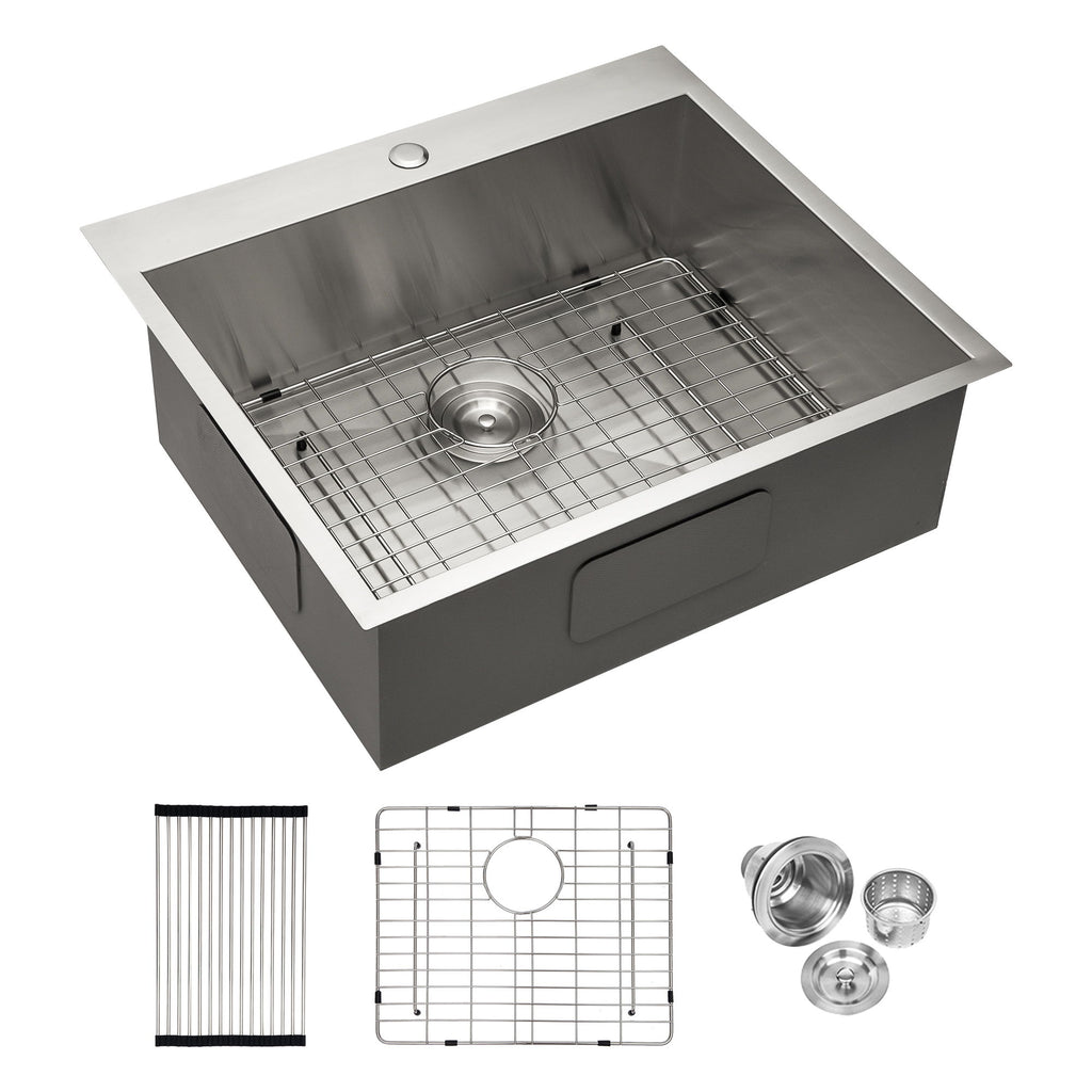 Stainless Steel Drop In Kitchen Sink, Topmount