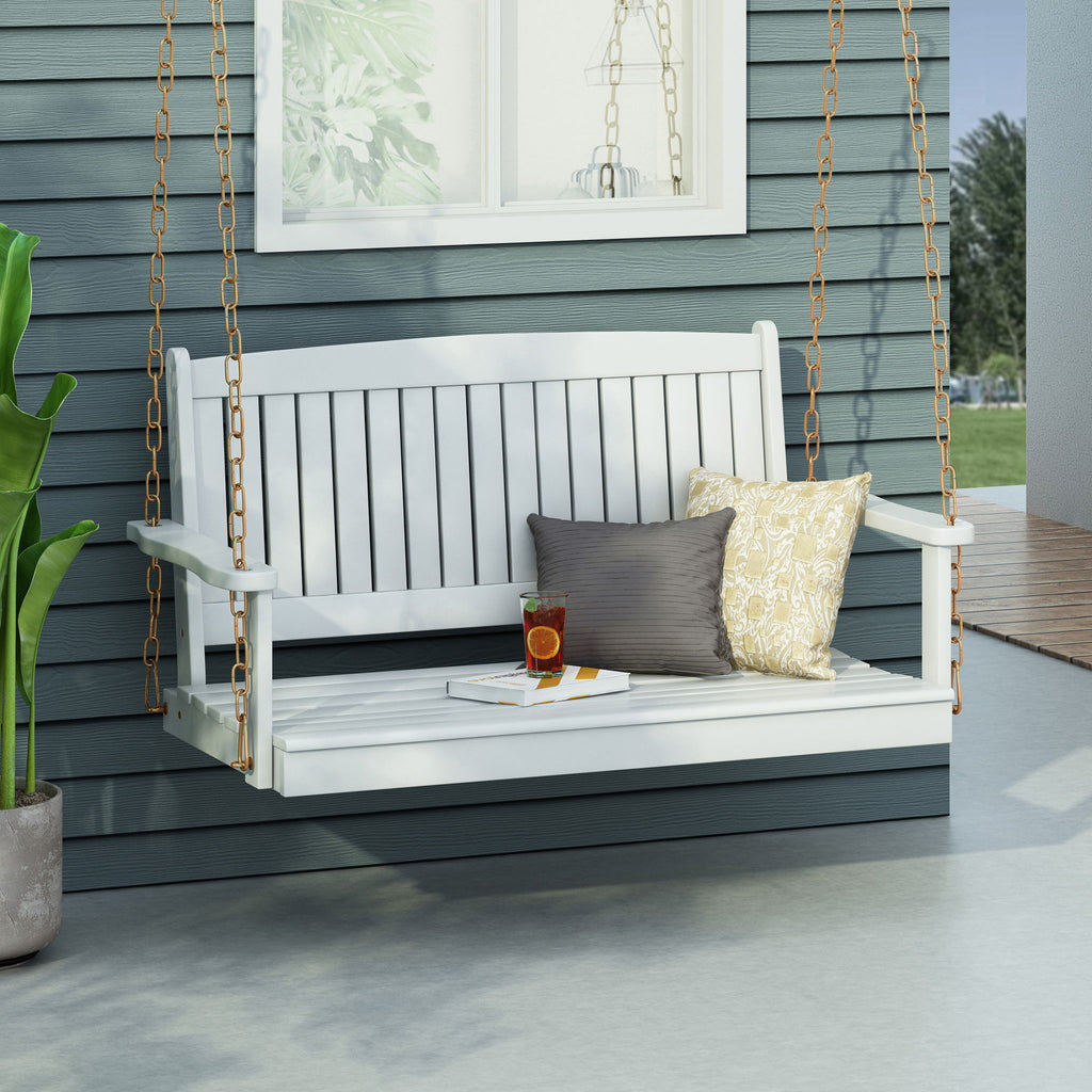 Tambora - Porch Swing Acacia Wood Slat Design