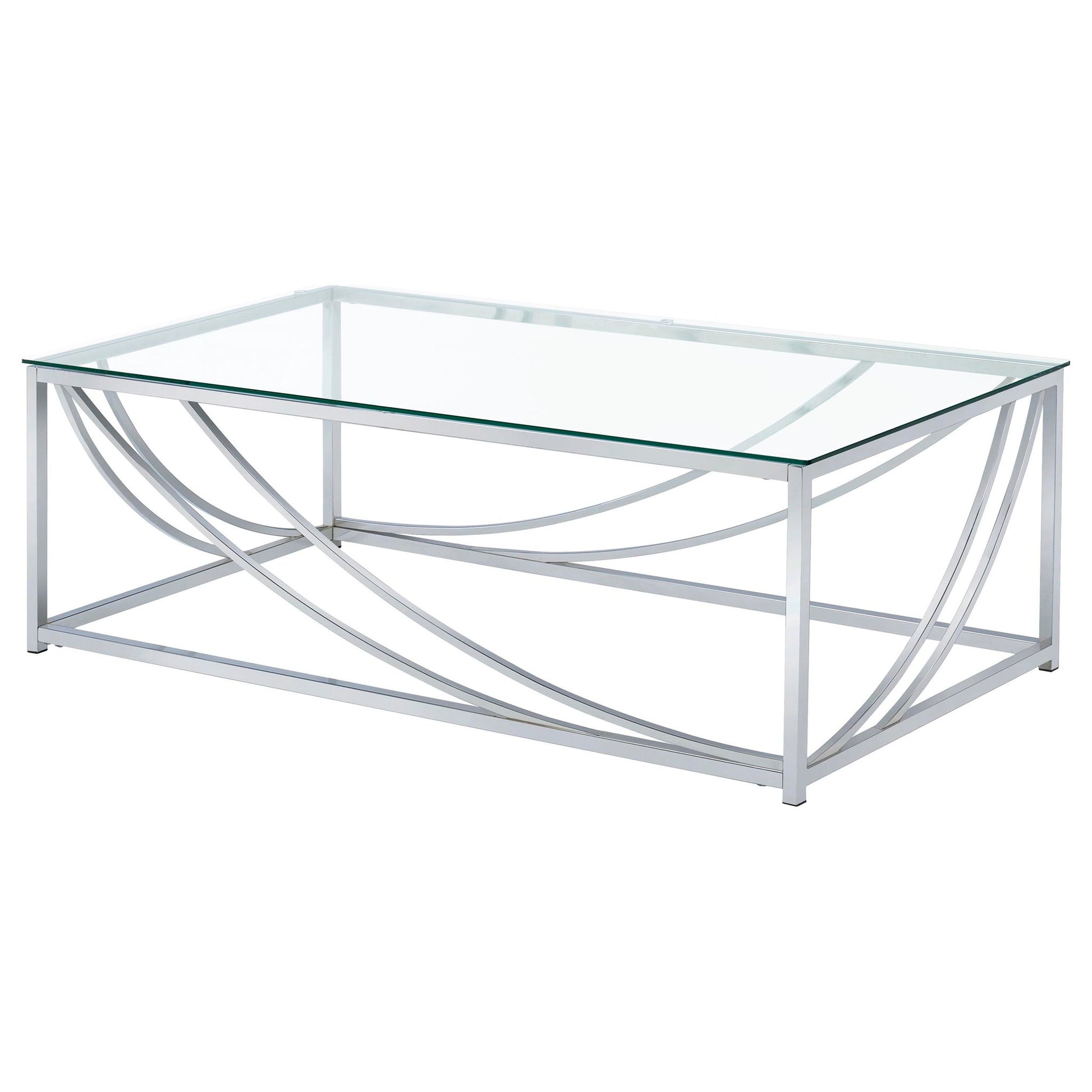 Kempton - 2 Piece Coffee And End Table Set - Chrome