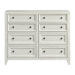 8 Drawer Dresser With Framed Fronts And Smooth Metal Glides