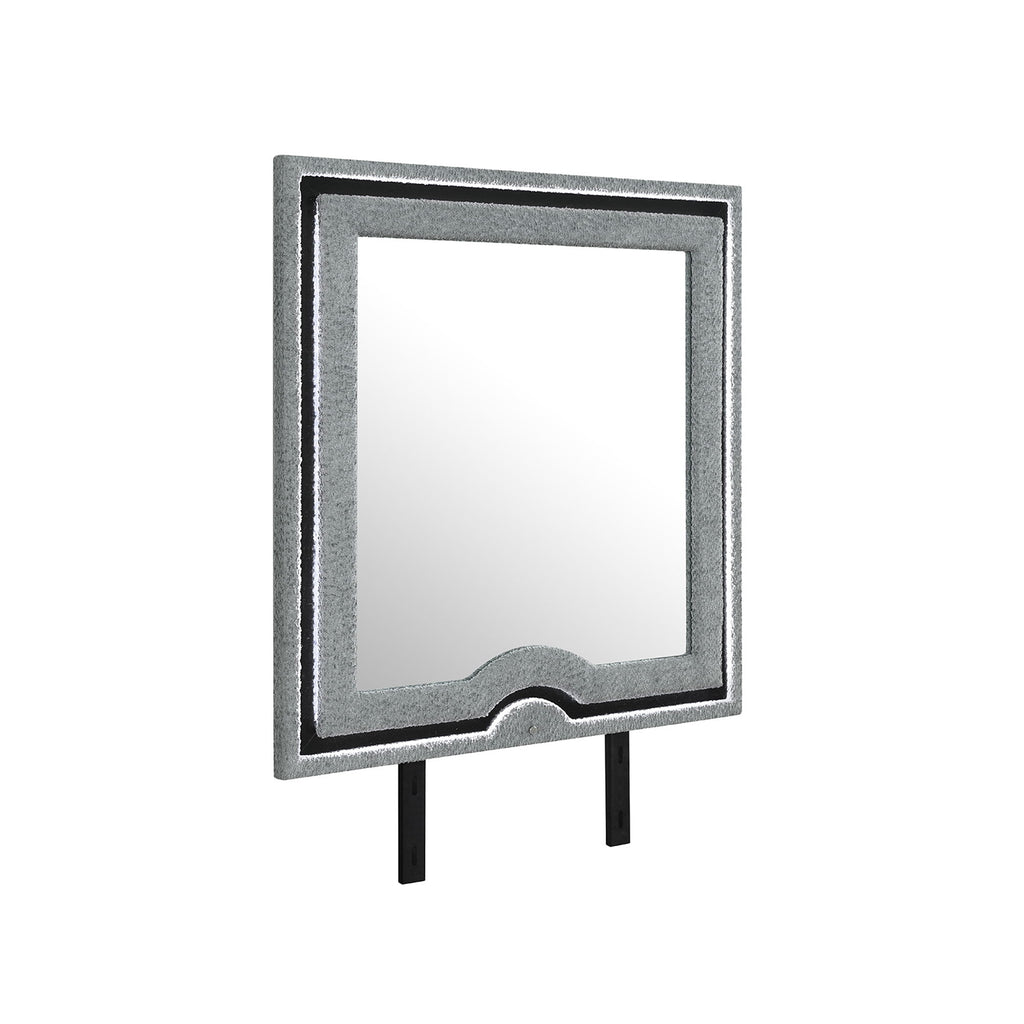 Isaiah - Mirror With Upholstered Frame And LED Lighting