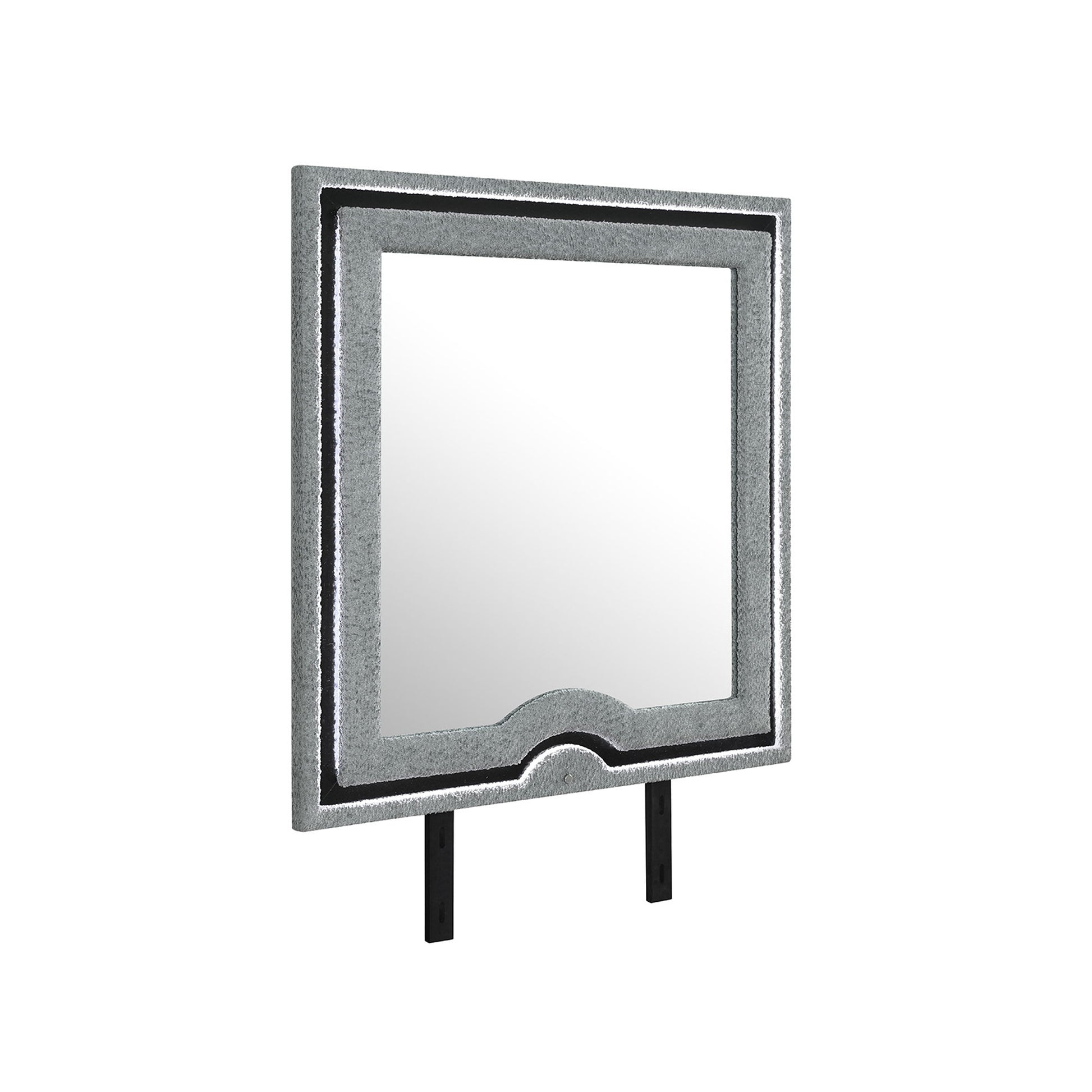 Isaiah - Mirror With Upholstered Frame And LED Lighting