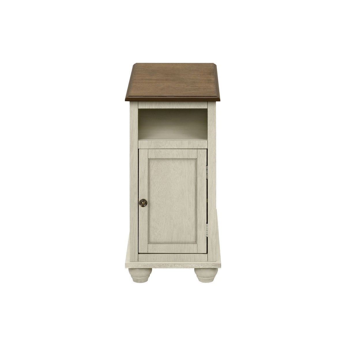 Accent End Table, Storage, Traditional - White