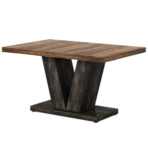 Dining Table With Pedestal Base For 4 - 6 People