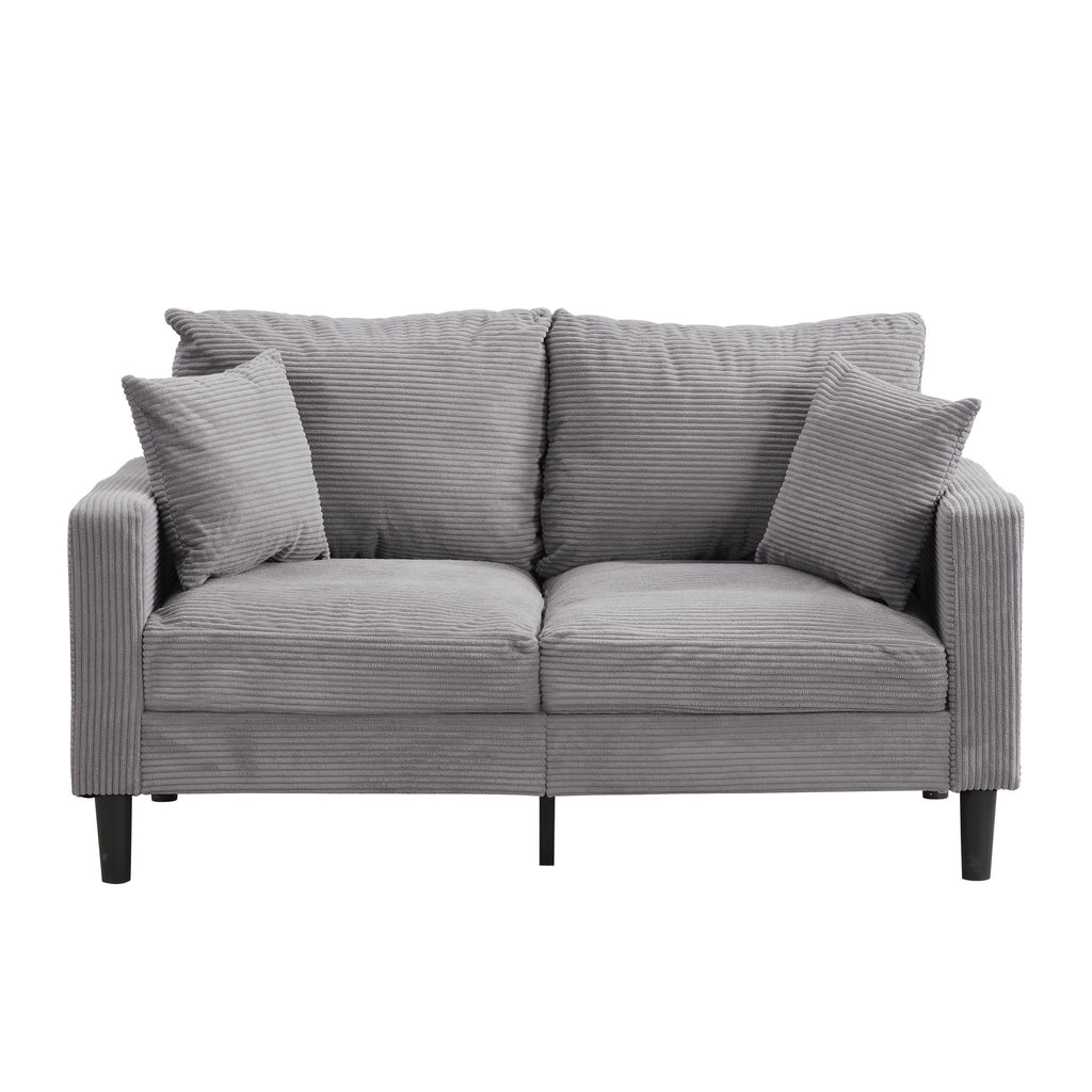High Resilience Loveseat Sofa With Wooden Frame
