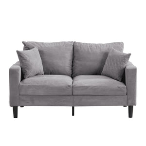 High Resilience Loveseat Sofa With Wooden Frame