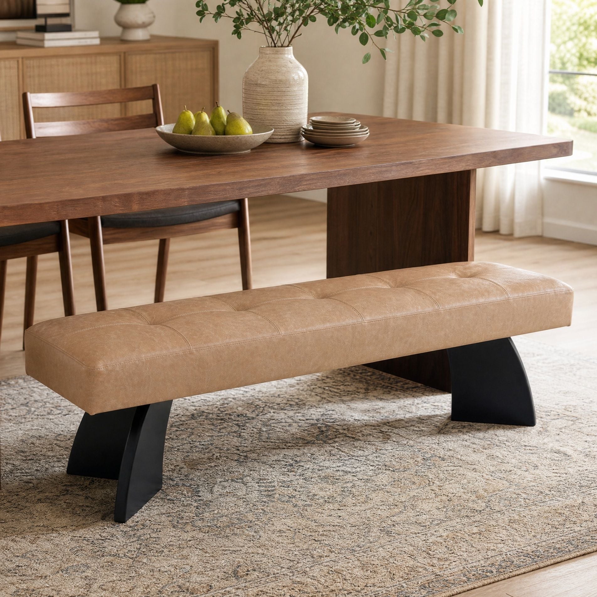 Upholstered Indoor Dining Bench For Kitchen