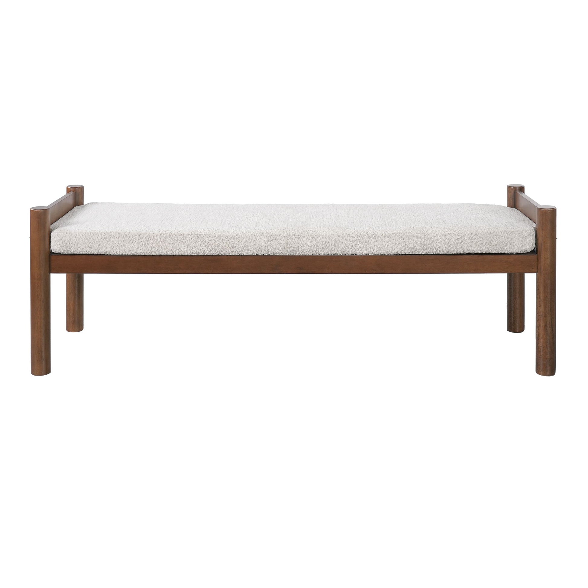 Upholstered Ottoman Bench, Indoor Accent Footrest - Beige