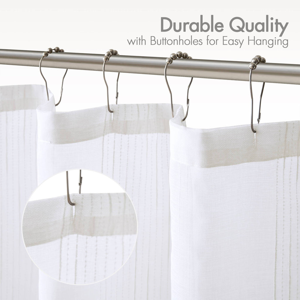 Anna - Sheer Shower Curtain - White