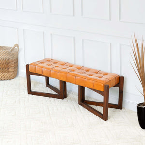 Riley - Bench - Brown / Rustic / Tan