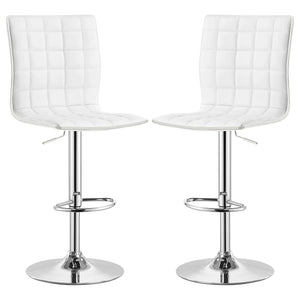 Ashbury - Upholstered Adjustable Bar Stool (Set of 2) - White