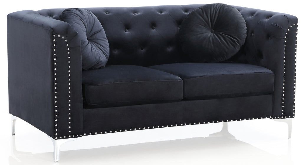 Stylish Sloped Arm Loveseat