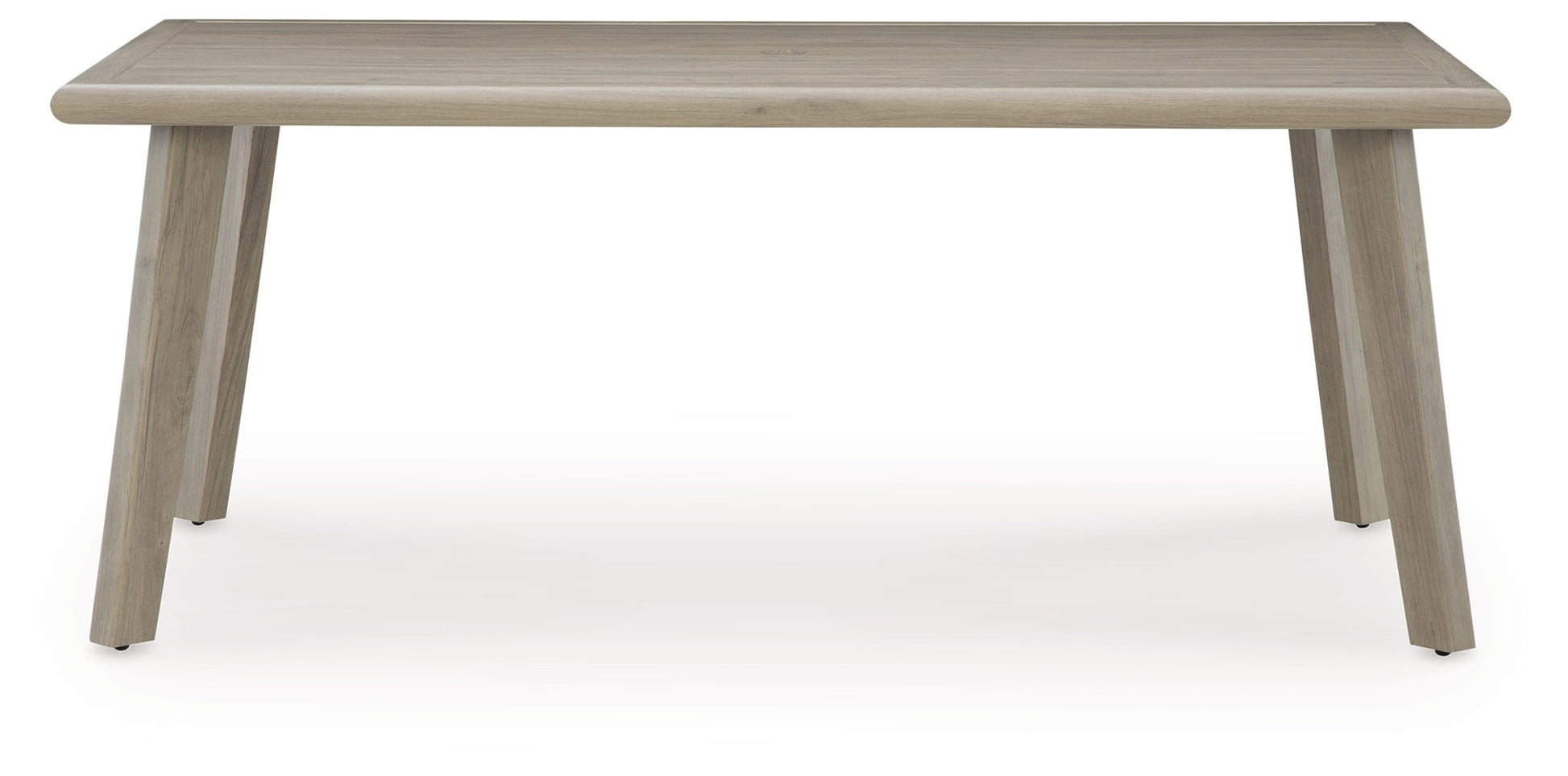 Cliff Trails - Rectangle Dining Table With Umbrella Option - Beige